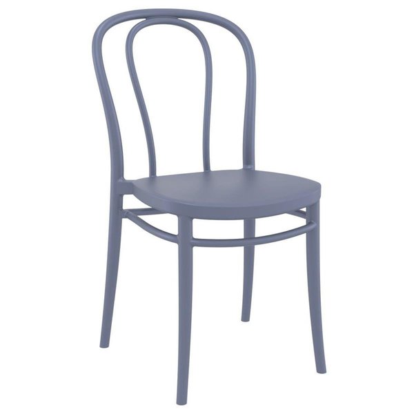 Siesta Exclusive Victor Resin Outdoor Chair, Dark Gray ISP252-DGR